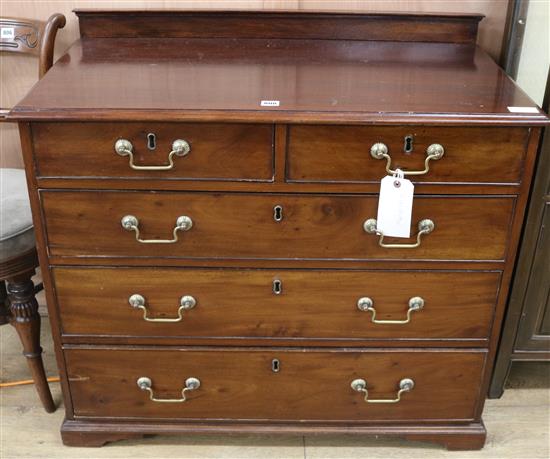 A George III style mahogany chest of drawers, W.95cm